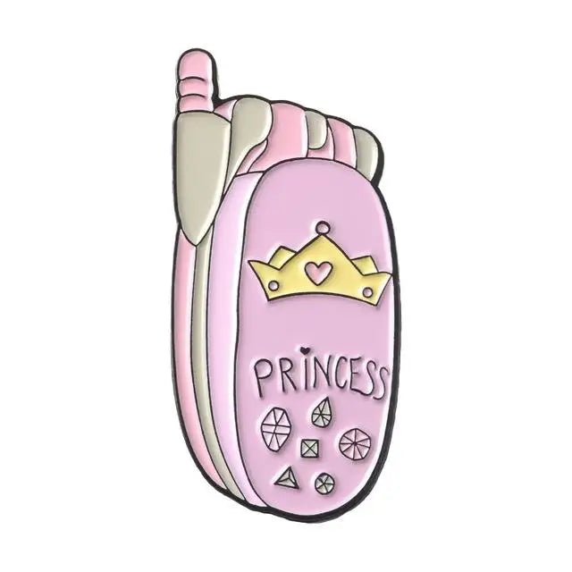 Adorable Pink Princess Pin Set Featuring 90s and 2000s Nostalgia - Cosparty