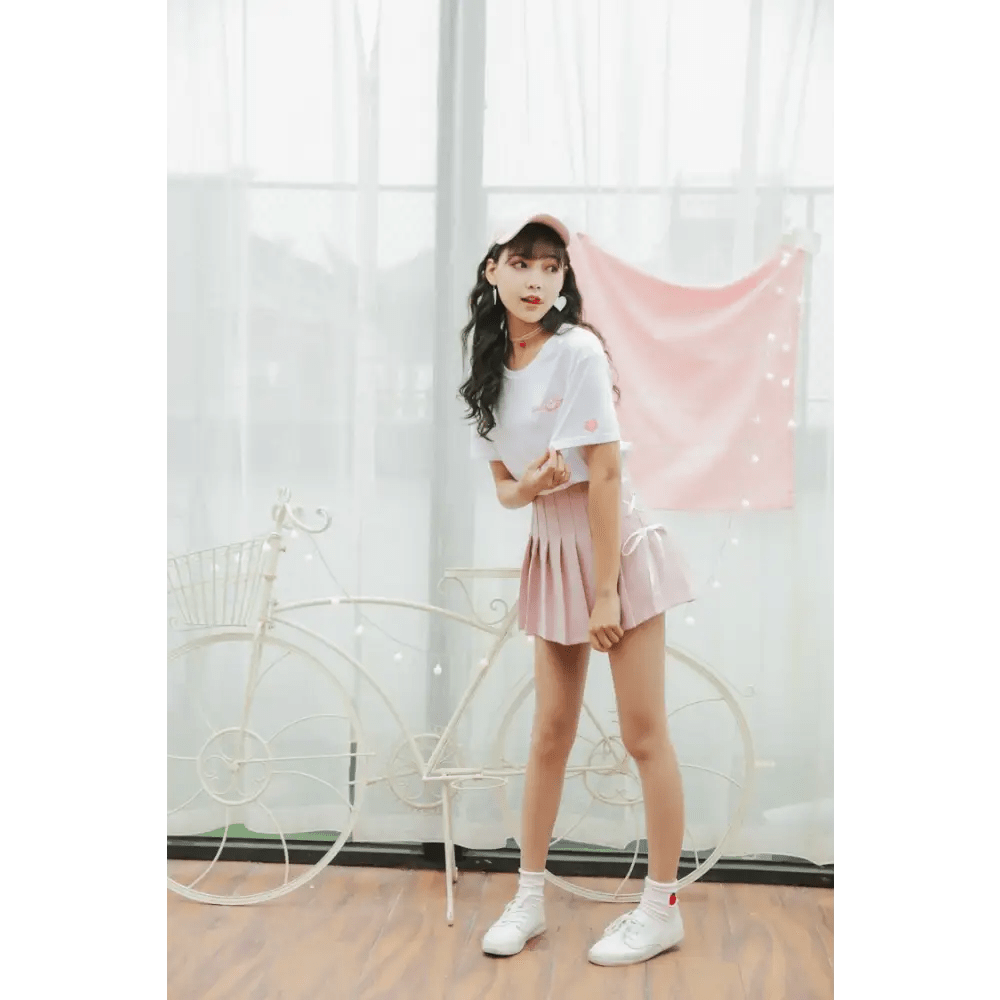 Adorable Pleated Corset Skirts in Three Colors with Ribbon Bows - Cosparty