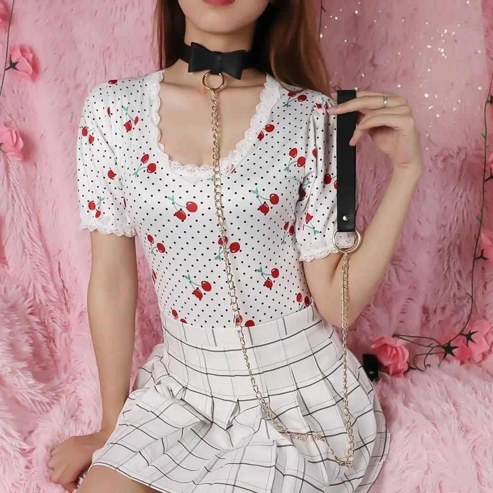 Adorable Ribbon Kitten Bow Choker for Cosplay and Playful Style - Cosparty