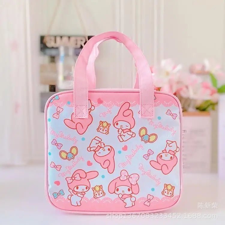 Adorable Sanrio Square Lunch Bags in Pastel Colors - Cosparty