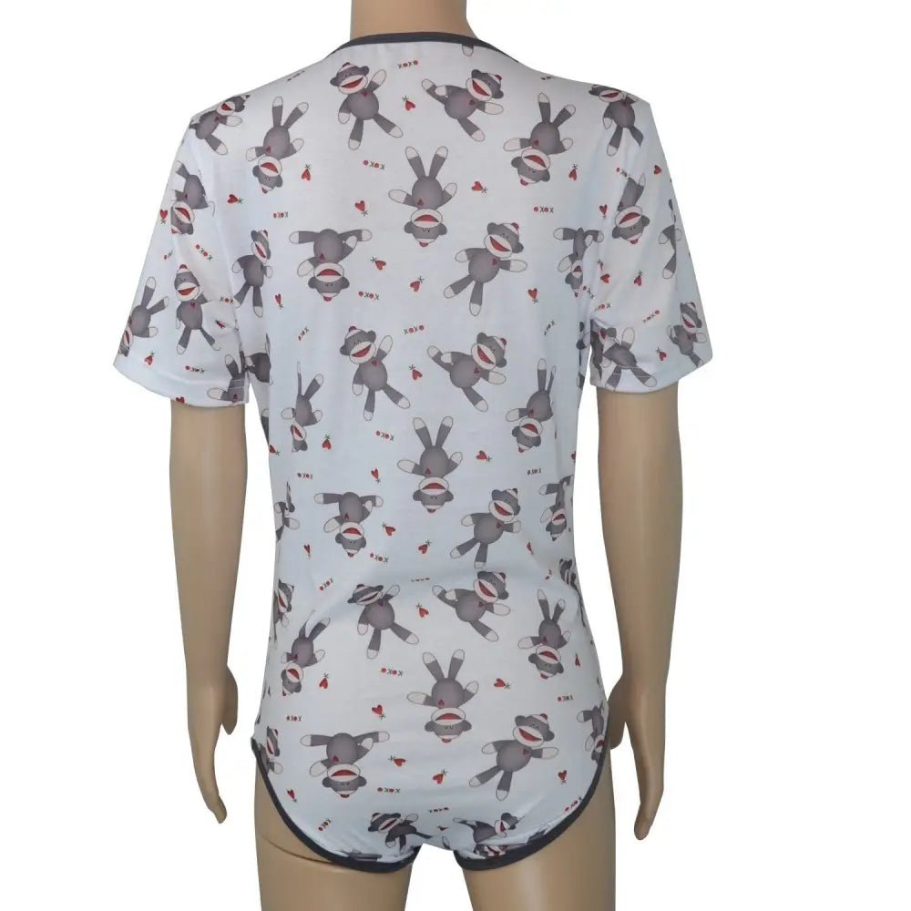 Adorable Unisex Sock Monkey Onesie for Kids and Adults - Cosparty