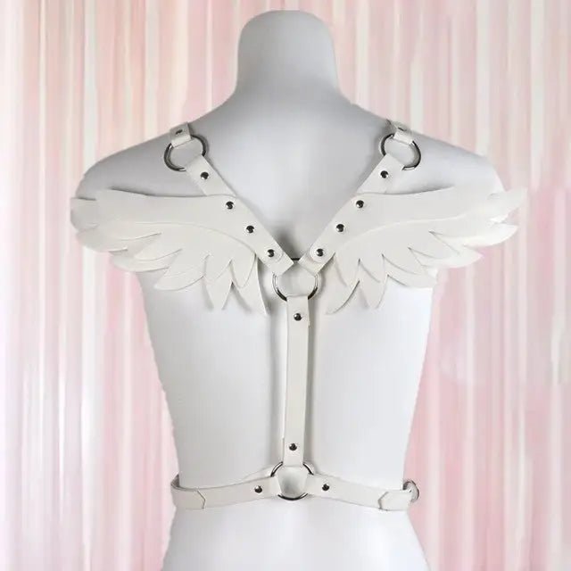 Angel Wing Harness in Vegan Leather for a Unique Kawaii Style - Cosparty