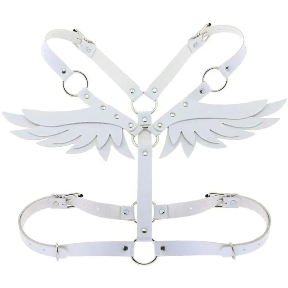 Angel Wing Harness in Vegan Leather for a Unique Kawaii Style - Cosparty