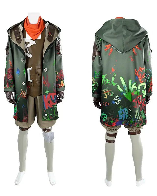 Arcane Firelight Ekko Cosplay Costume Set - Cosparty