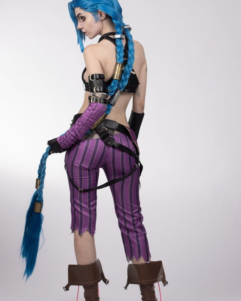 Arcane League of Legends Jinx Cosplay Costume Set - Cosparty