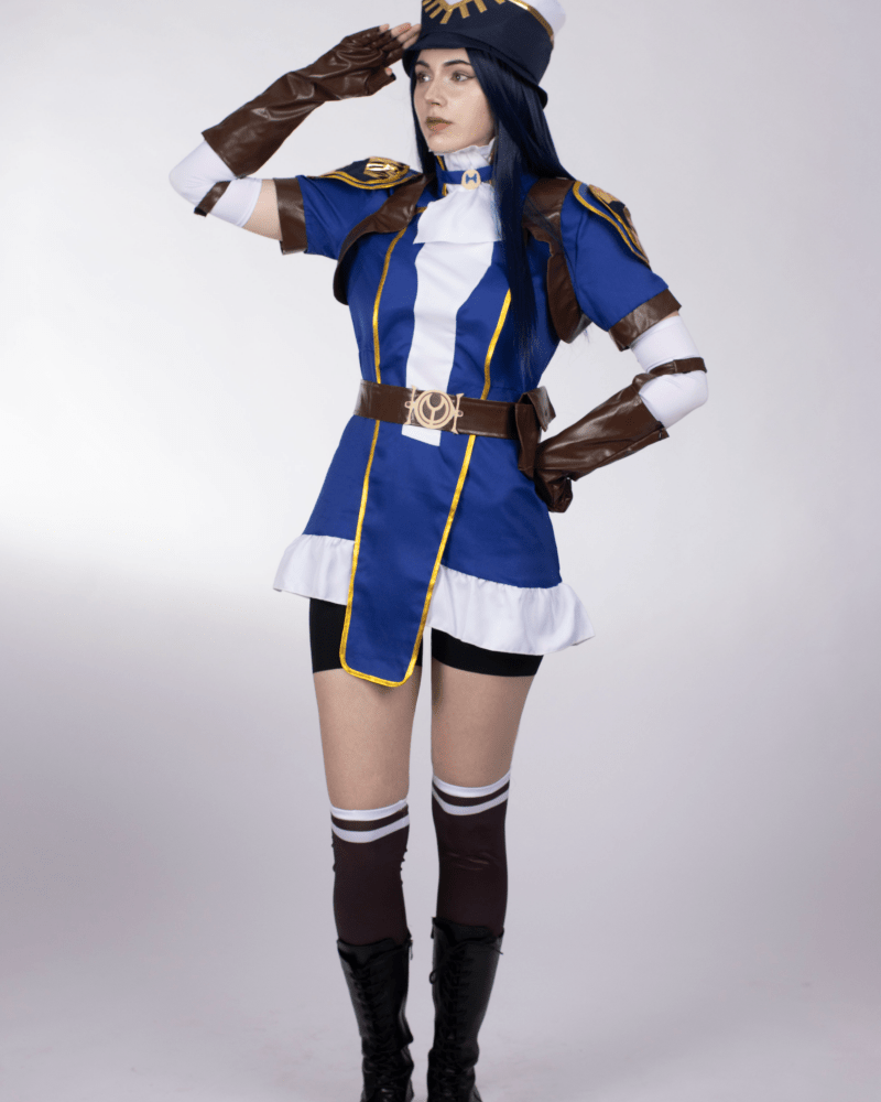 Arcane Season 1 Caitlyn Kiramman Cosplay Costume Set - Cosparty