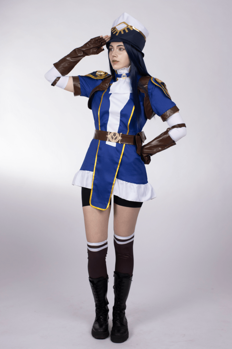 Arcane Season 1 Caitlyn Kiramman Cosplay Costume Set - Cosparty