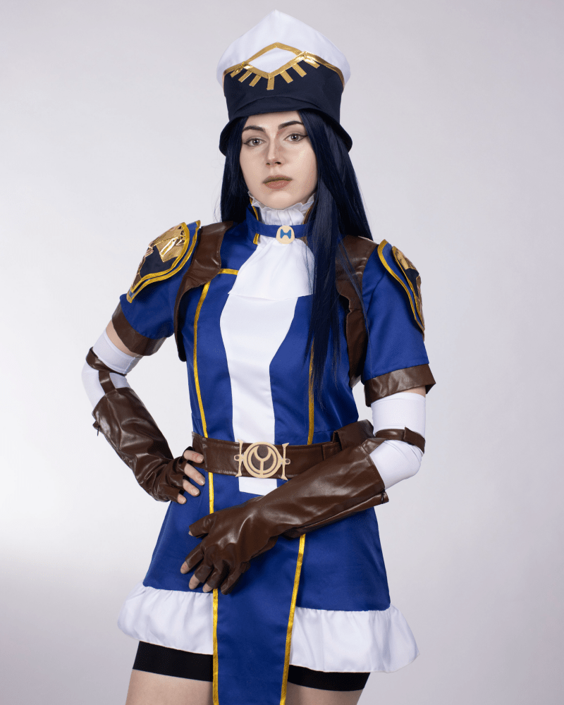 Arcane Season 1 Caitlyn Kiramman Cosplay Costume Set - Cosparty
