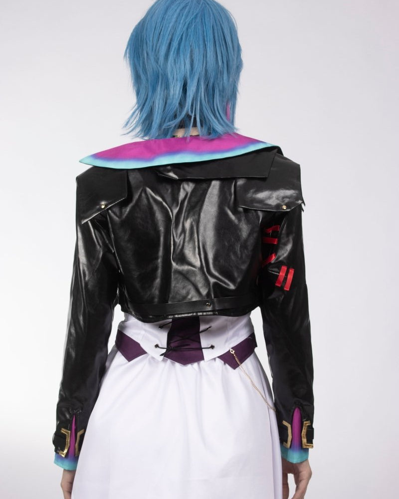 Arcane Season 2 AU Powder White Dress Cosplay Costume - Cosparty