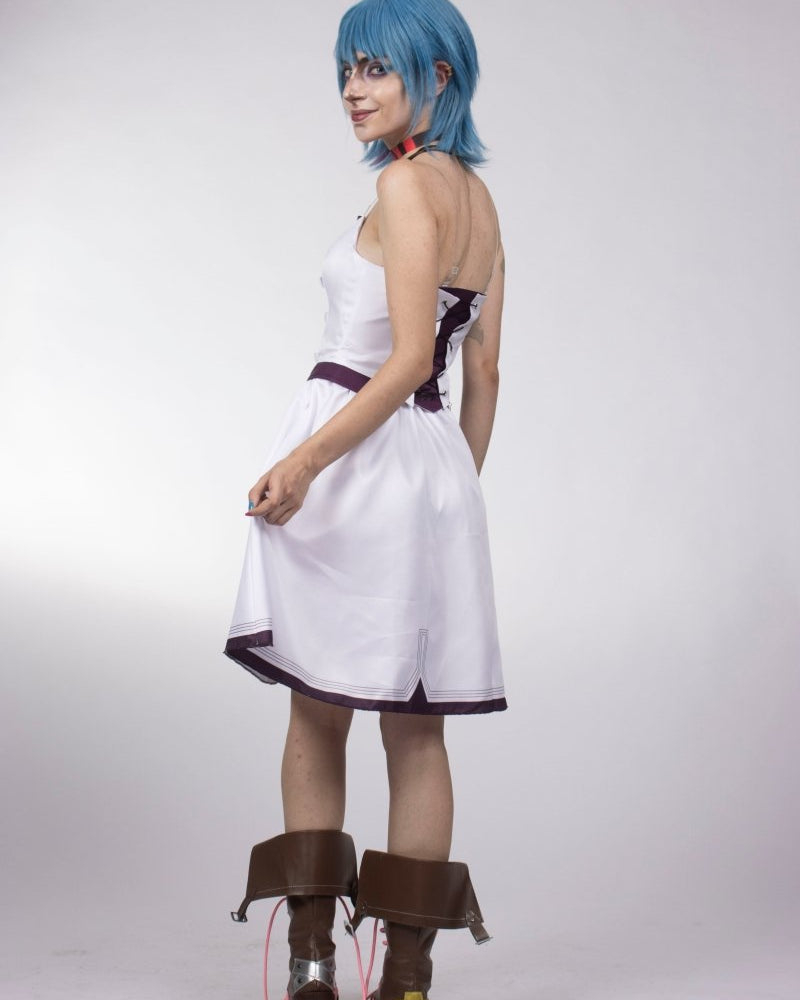 Arcane Season 2 AU Powder White Dress Cosplay Costume - Cosparty