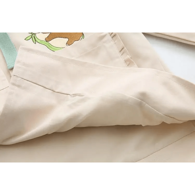 Avocado Teddy Bear Windbreaker Coat for Spring and Fall - Cosparty