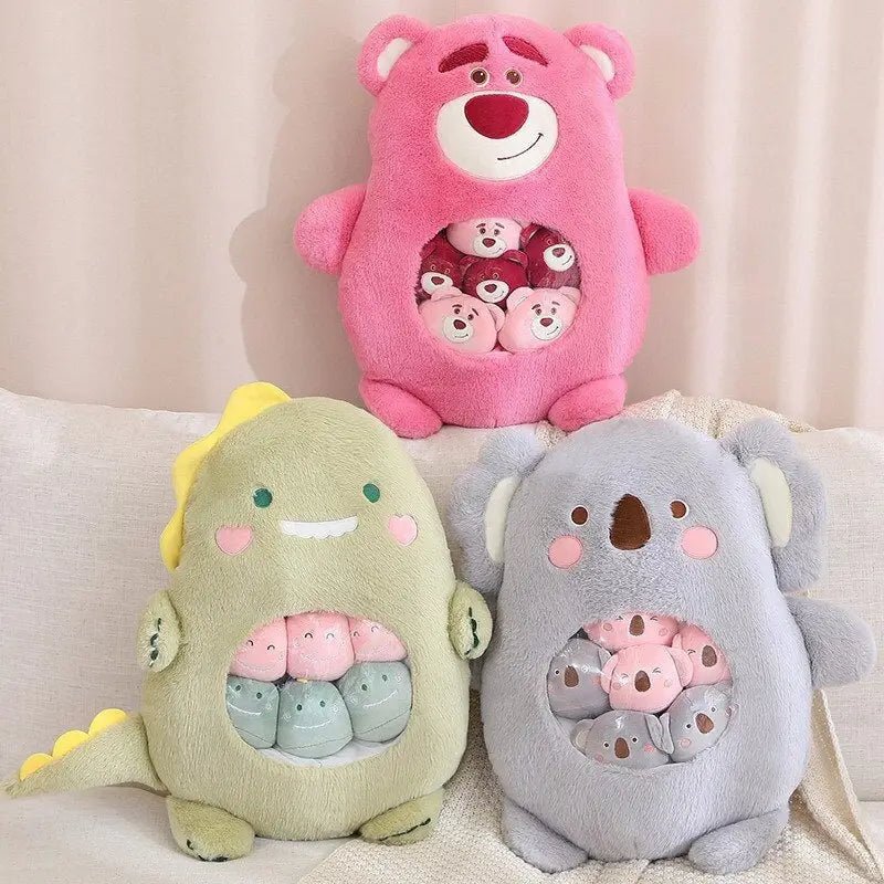 Baby Animal Bag of Stuffies featuring Adorable Koalas, Bears, Dinosaurs, and Bunnies - Cosparty