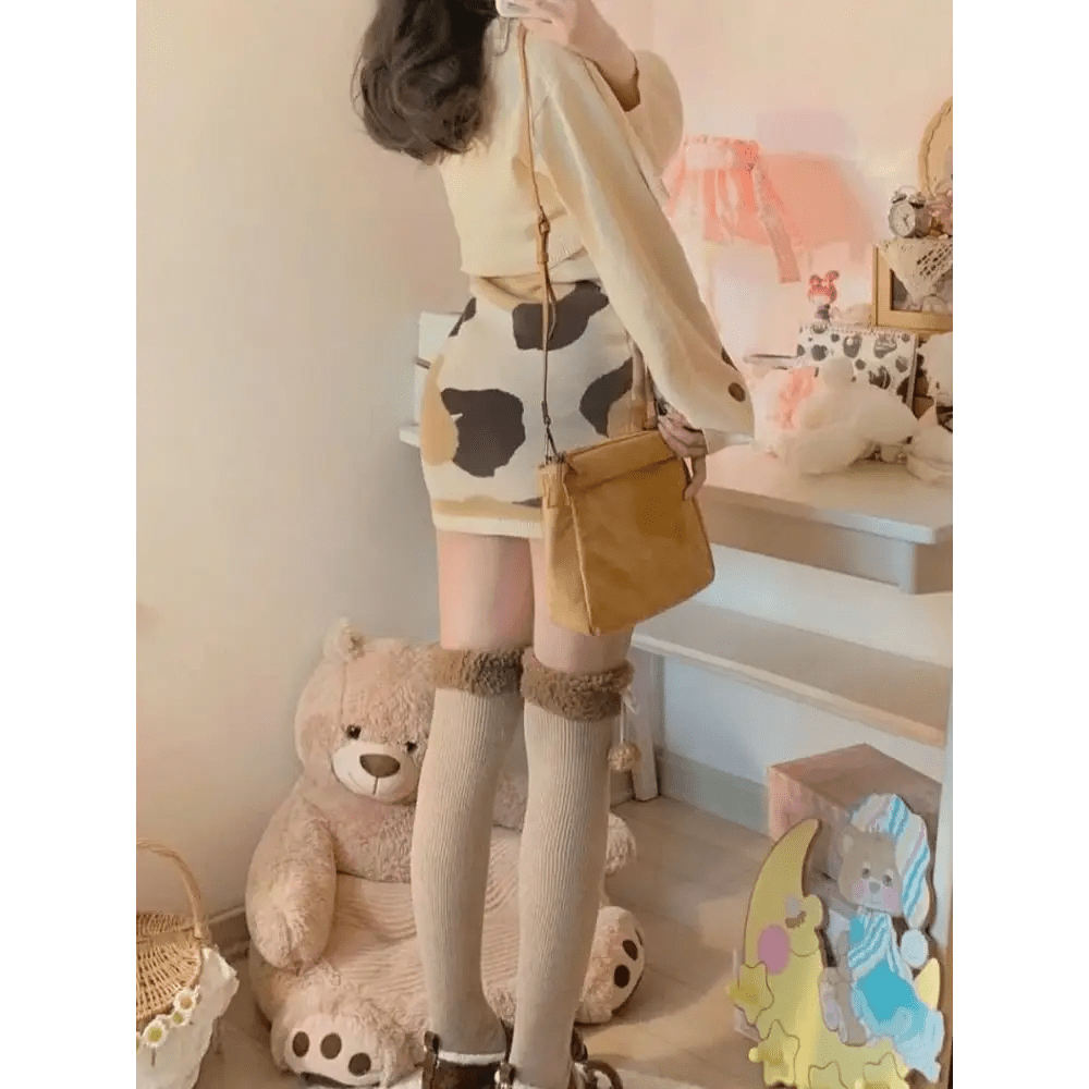 Baby Brown Cow Sweater Dress for Kawaii - Inspired Outfits - Cosparty