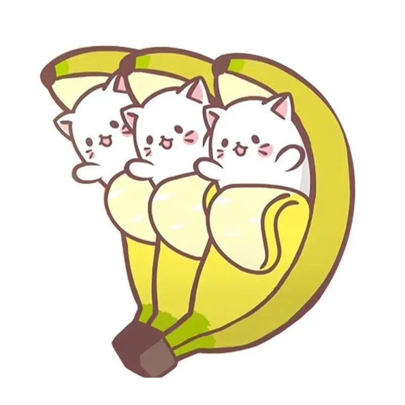 Banana Cat Enamel Pin with Kittens in a Peel - Cosparty