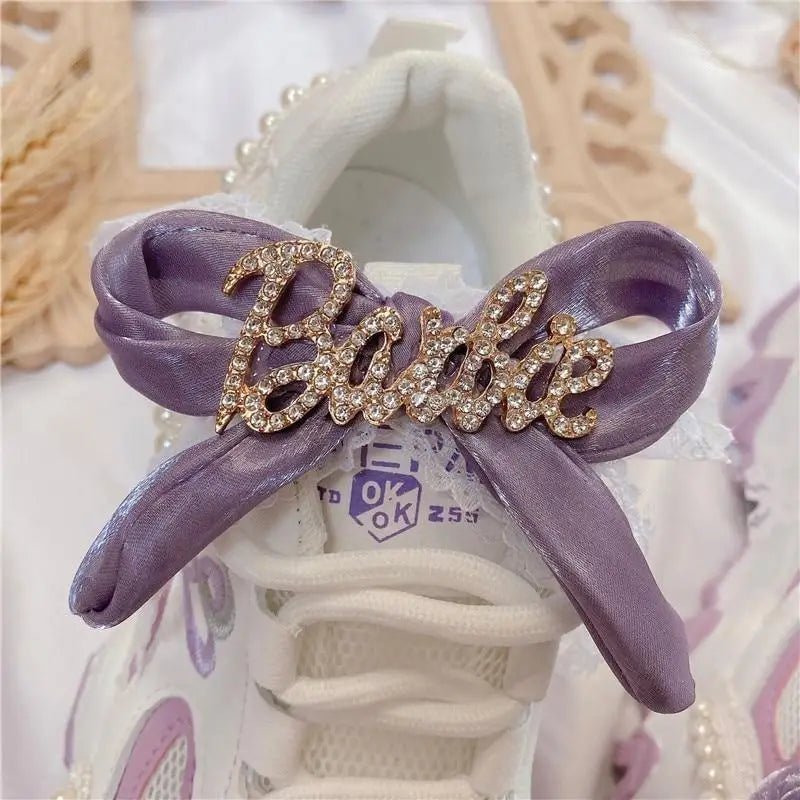 Barbie Harajuku Purple and White Lolita Sneakers - Cosparty