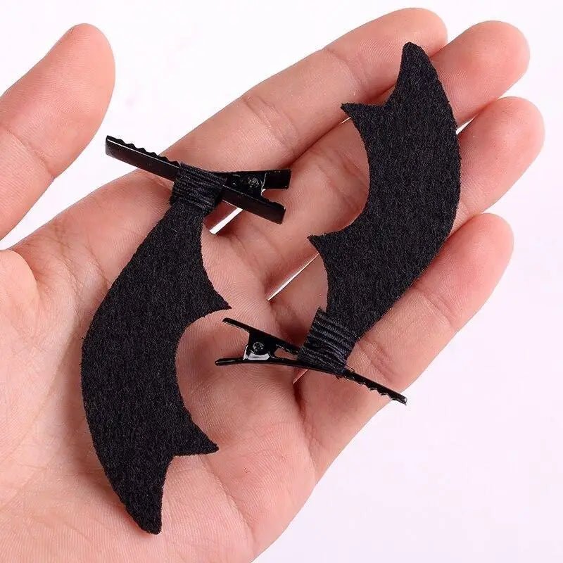 Bat Wing Hair Clips and Headbands in Soft Plush Fabric - Cosparty