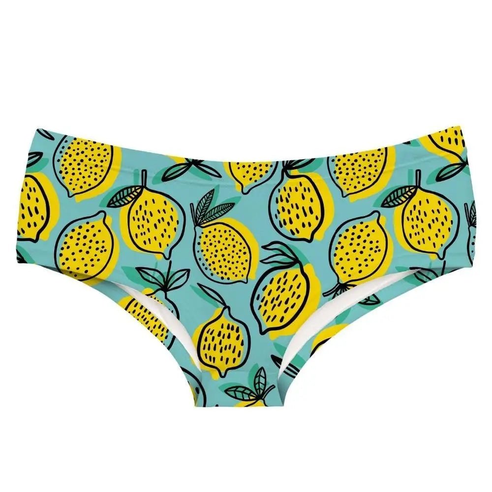 Beautiful Watercolor Style Yellow Lemon Panties for Kawaii Babes - Cosparty