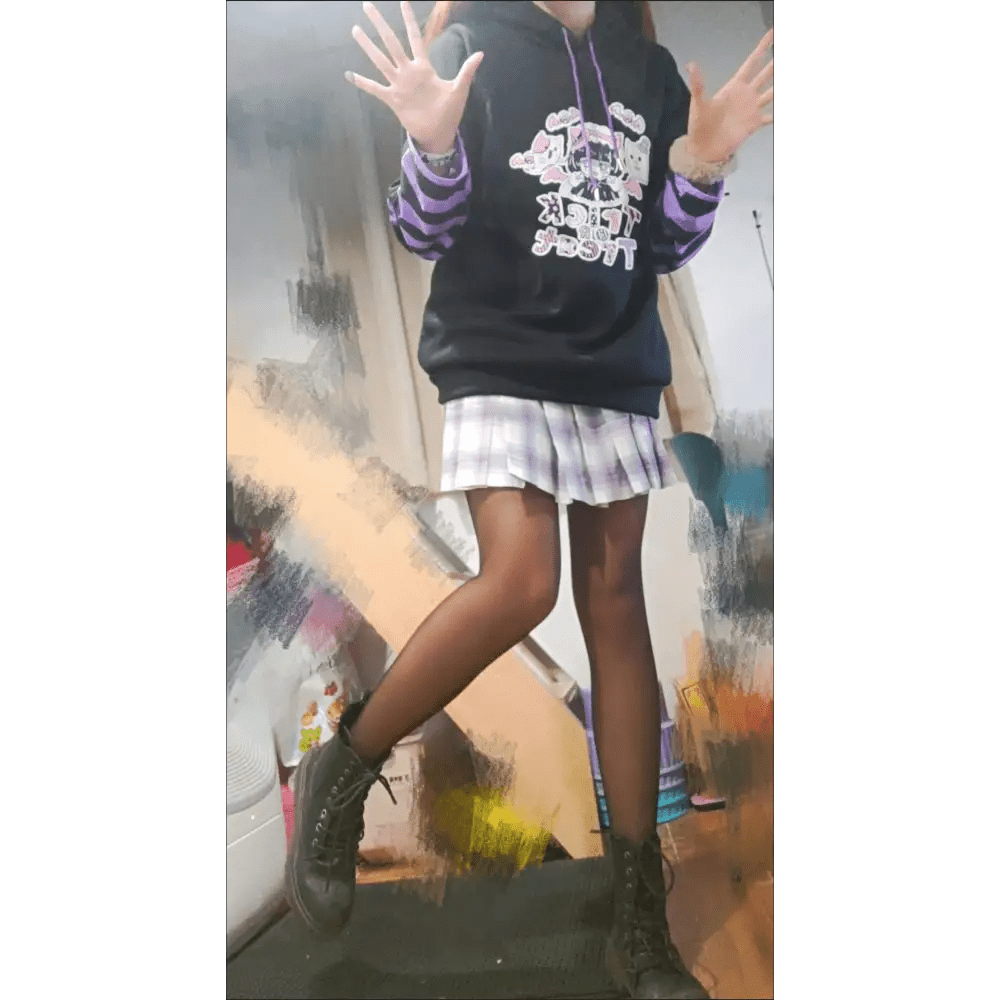 Black and Purple Trick or Treat Inspired Hoodie - Cosparty