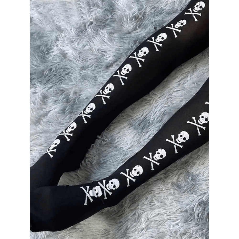 Black Thigh - High Tights for Gothic and Grunge Fashion - Cosparty