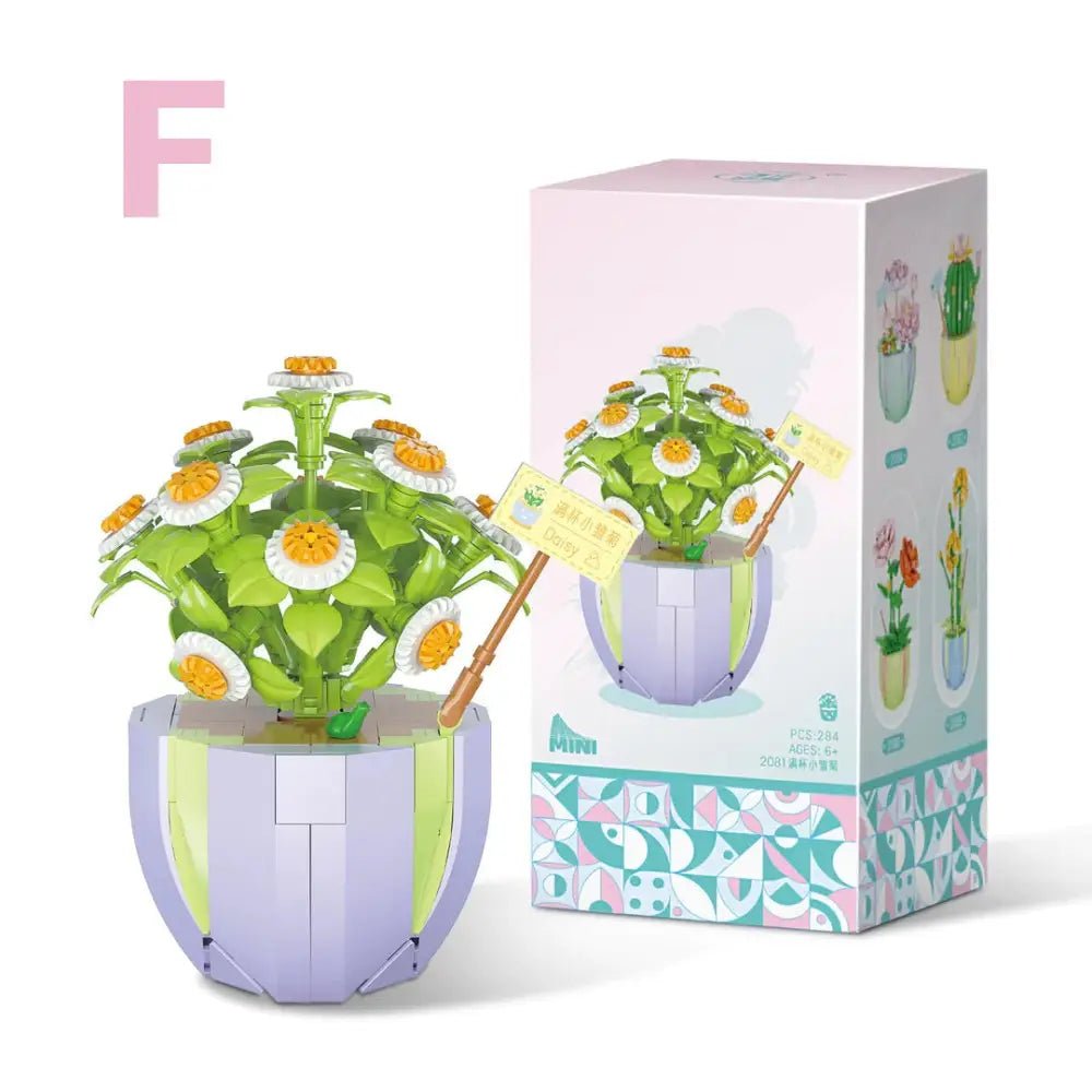 Building Block Flower Planter Set for Indoor Garden Oasis - Cosparty