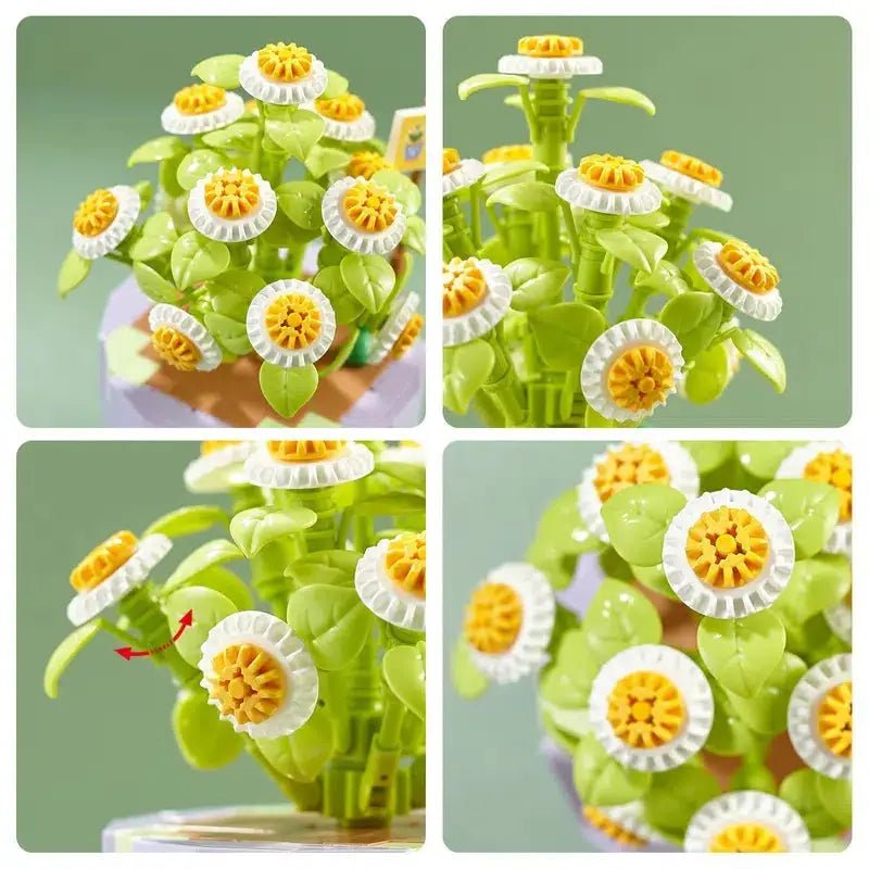 Building Block Flower Planter Set for Indoor Garden Oasis - Cosparty