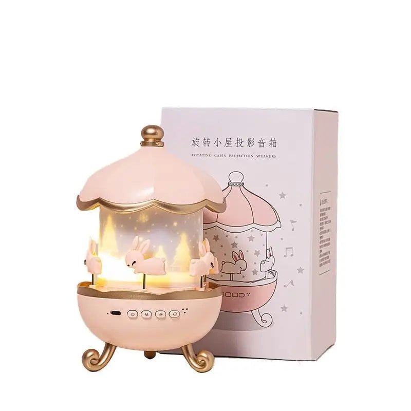Bunny Carousel Projector Night Light for a Magical Nursery Atmosphere - Cosparty