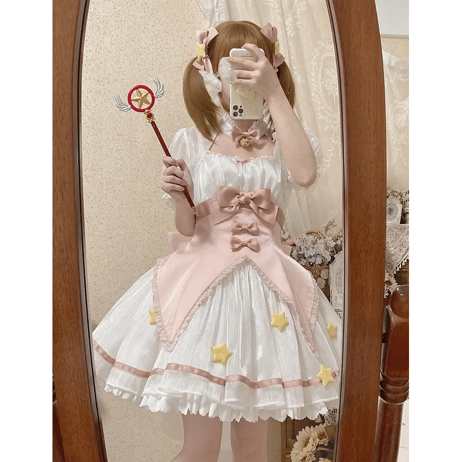 Card Captor Sakura Inspired Lolita Dress in High - Quality Materials - Cosparty