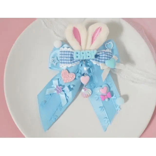 Carefully Hand - Decorated Fairy - Kei Baby Sweet Bunny Bow Clip - Cosparty