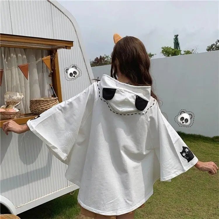 Cat Family Poncho Cape with Bear Ears for Kawaii Fashion Lovers - Cosparty