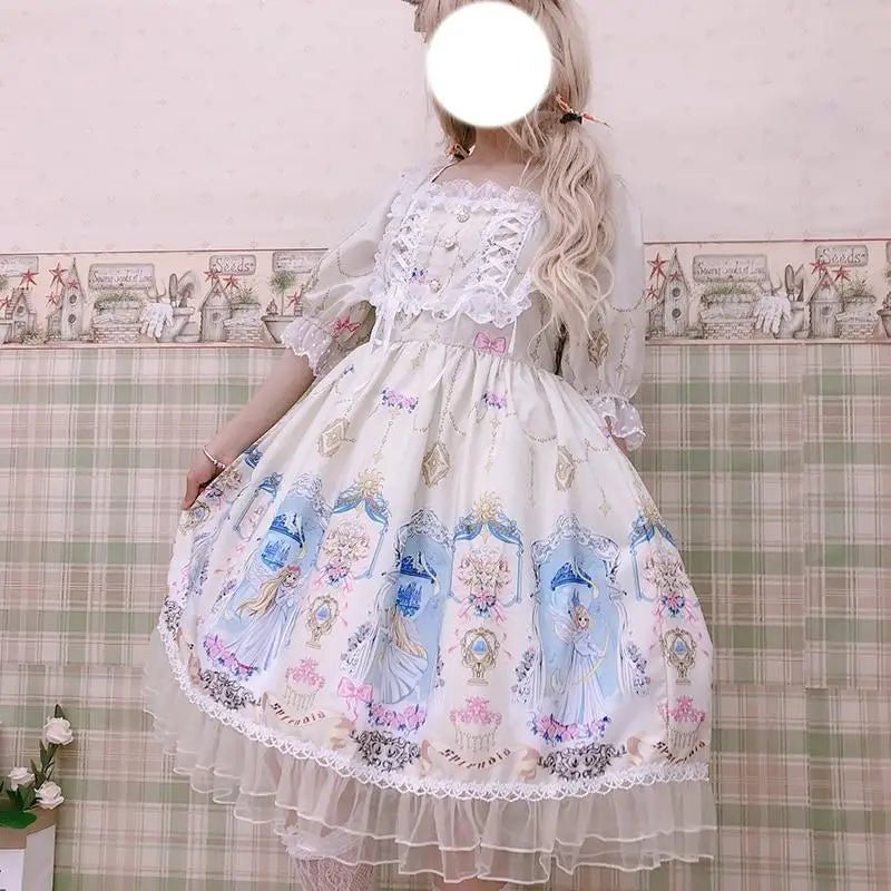 Celestial Angel Symphony Lolita Dress for Ethereal Fashion Lovers - Cosparty