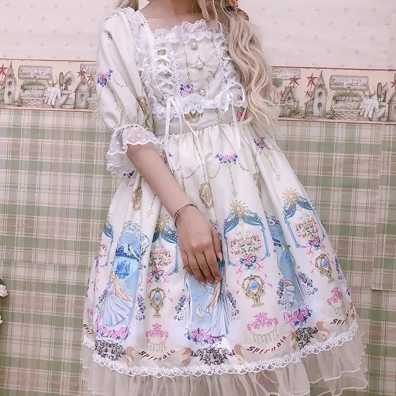 Celestial Angel Symphony Lolita Dress for Ethereal Fashion Lovers - Cosparty