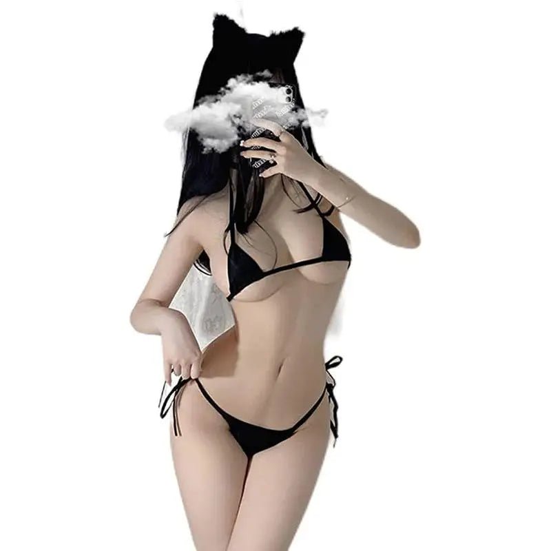 Charming Female Sexy Cat Girl Cosplay Lingerie for Playful Nights - Cosparty