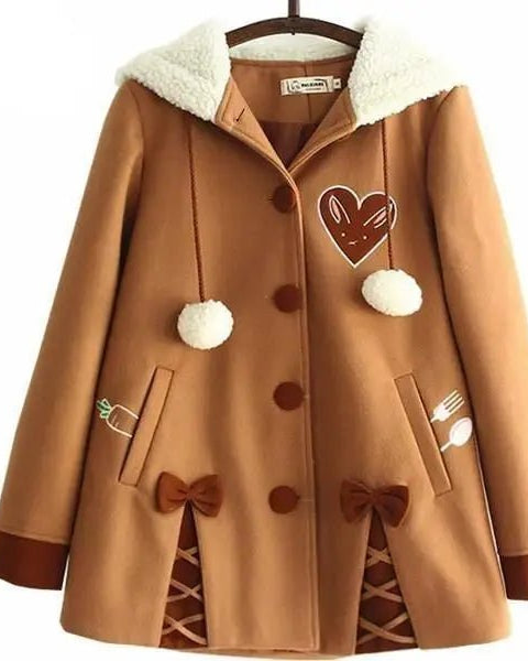 Chocolaty Brown Lolita Inspired Winter Jacket - Cosparty