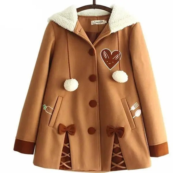 Chocolaty Brown Lolita Inspired Winter Jacket - Cosparty