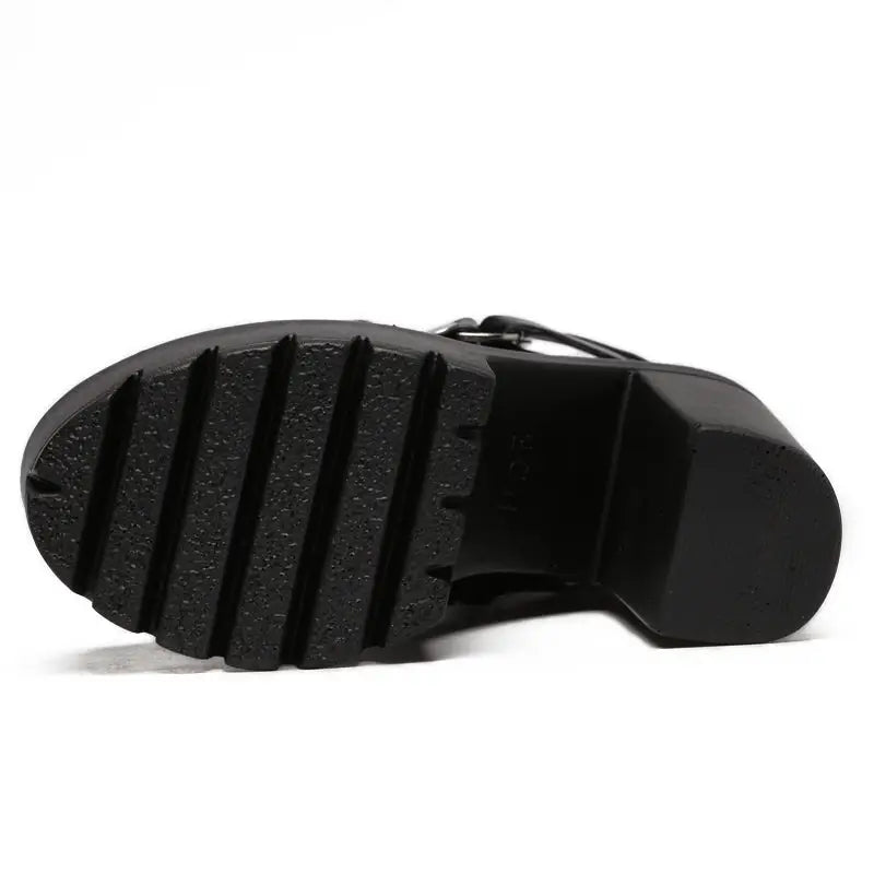 Chunky Biker Ankle Boots in High - Quality Vegan Leather - Cosparty