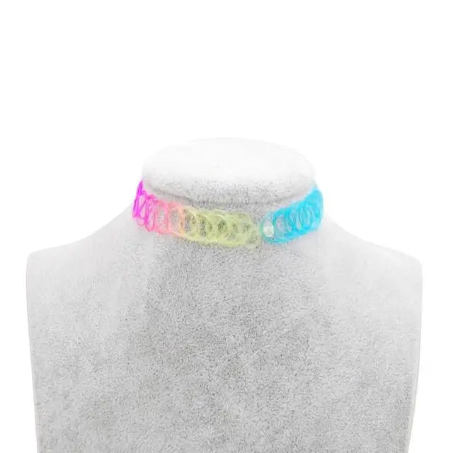 Classic 90s Inspired Choker Necklace in Various Colors - Cosparty
