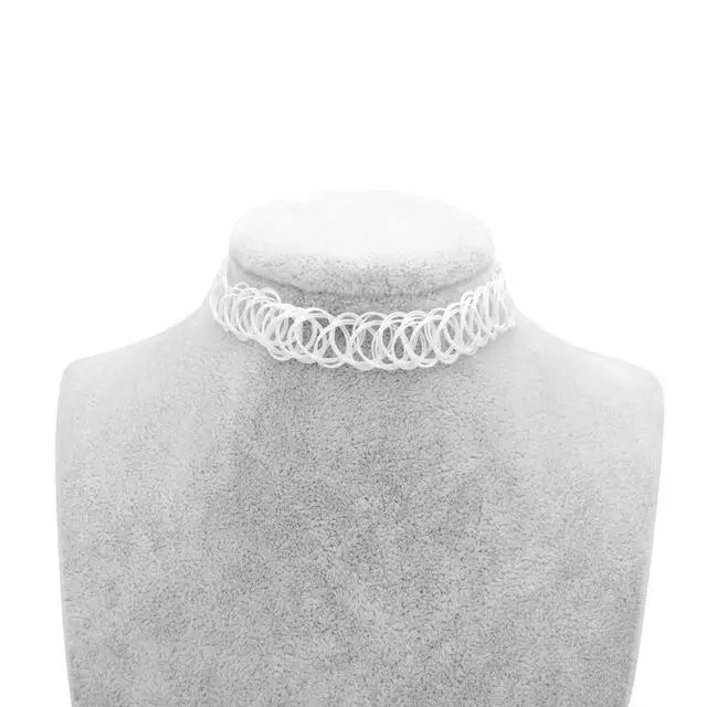 Classic 90s Inspired Choker Necklace in Various Colors - Cosparty