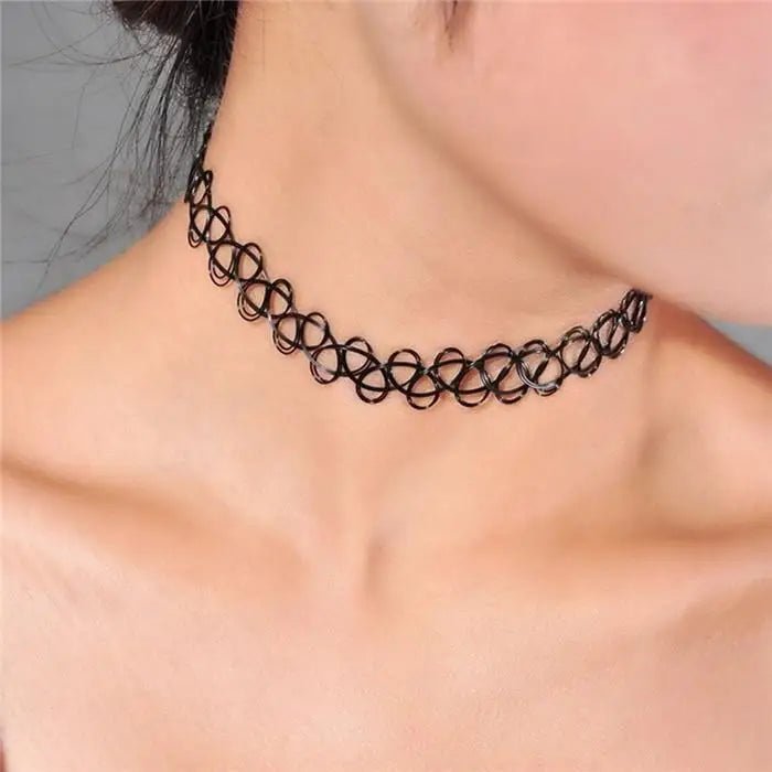 Classic 90s Inspired Choker Necklace in Various Colors - Cosparty