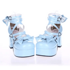 Classic Strappy Wrap - Around Ankle Lolita Shoes with Block Heel - Cosparty