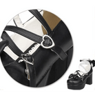 Classic Strappy Wrap - Around Ankle Lolita Shoes with Block Heel - Cosparty