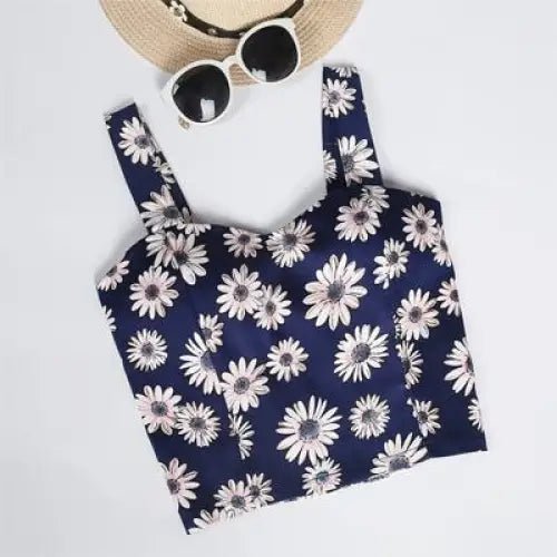 Classy Summer Crop Top Camisole with Built - In Support - Cosparty