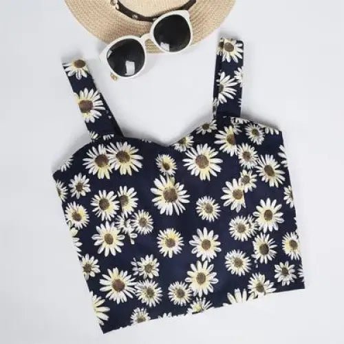 Classy Summer Crop Top Camisole with Built - In Support - Cosparty