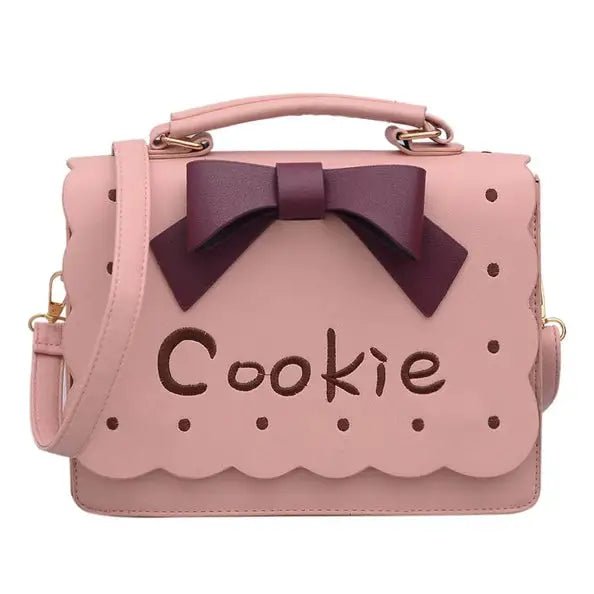 Cookie Biscuit - Shaped Handbag with Quality Gold Hardware and Embroidery - Cosparty