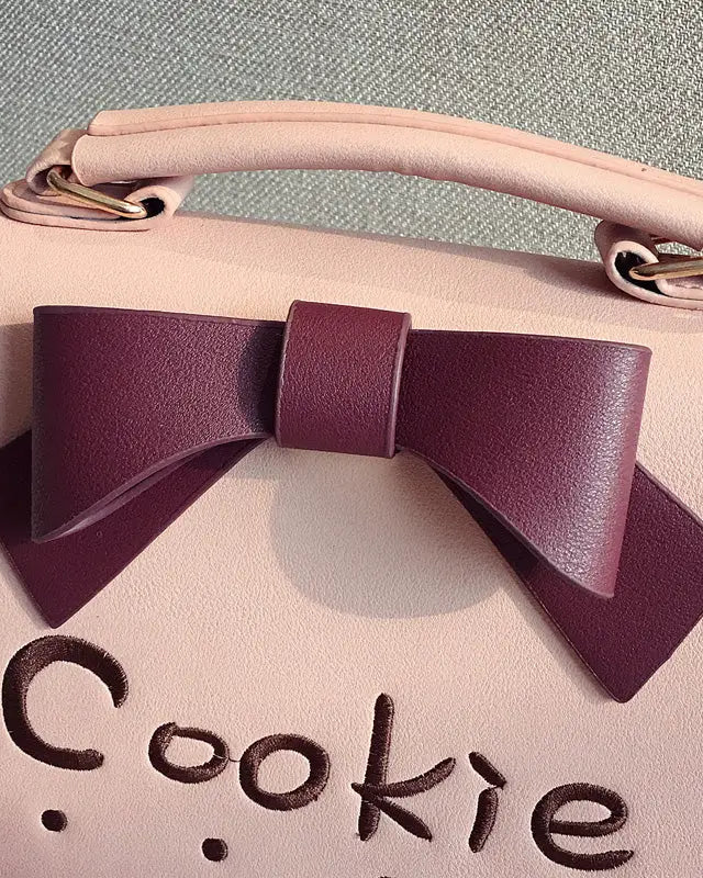 Cookie Biscuit - Shaped Handbag with Quality Gold Hardware and Embroidery - Cosparty