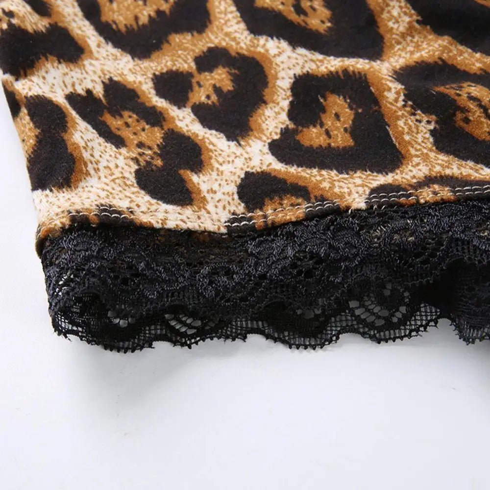Corset Backed Leopard Print Bodysuit for a Fierce Look - Cosparty