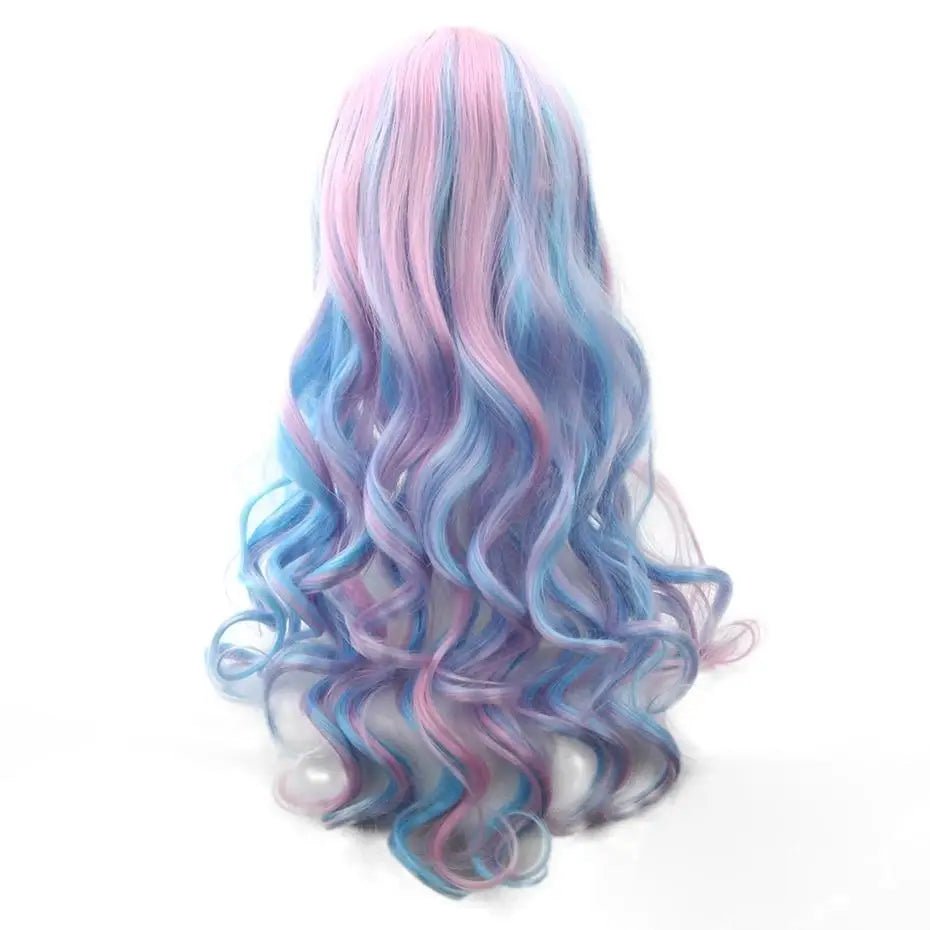Cotton Candy Wig in Vibrant Colors for Cosplay or Kawaii Styles - Cosparty