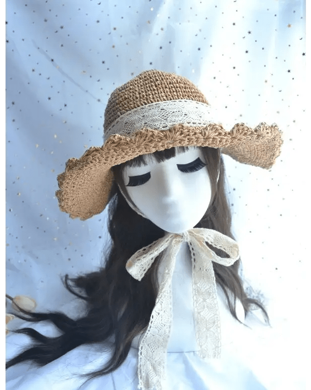 Country Maiden Sun Hat in High - Quality Tweed for Cottagecore Style - Cosparty