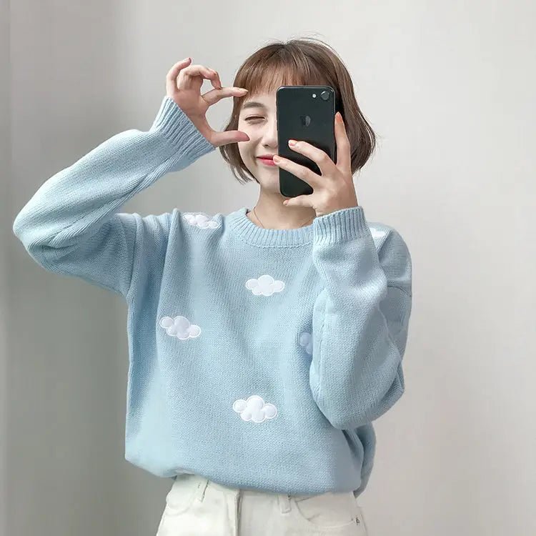 Cozy Cloud Crewneck Sweater for Ultimate Comfort and Style - Cosparty