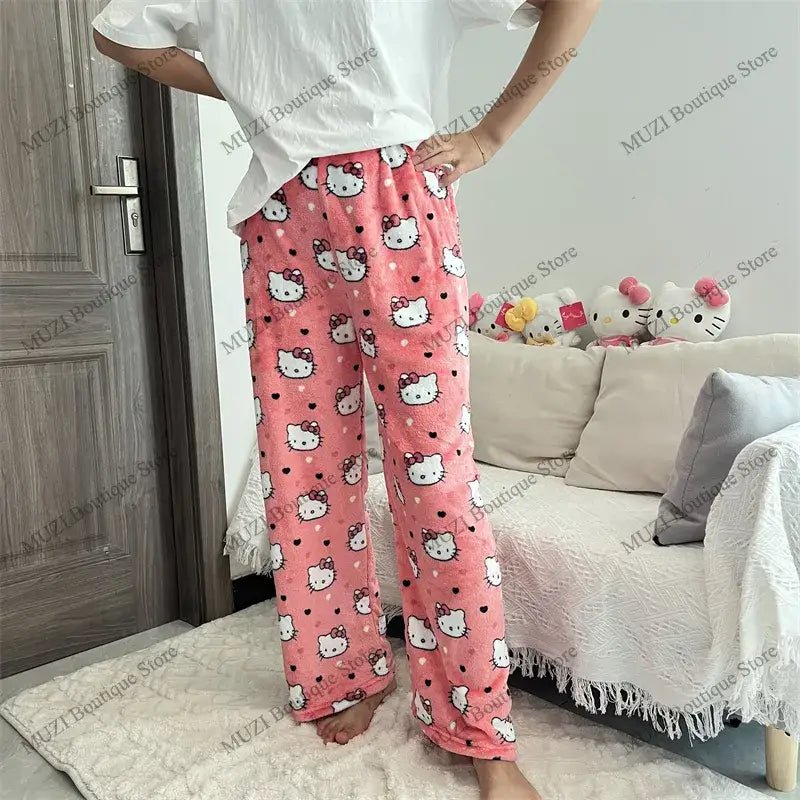 Cozy Holiday Kitty Pajama Pants for Ultimate Comfort - Cosparty