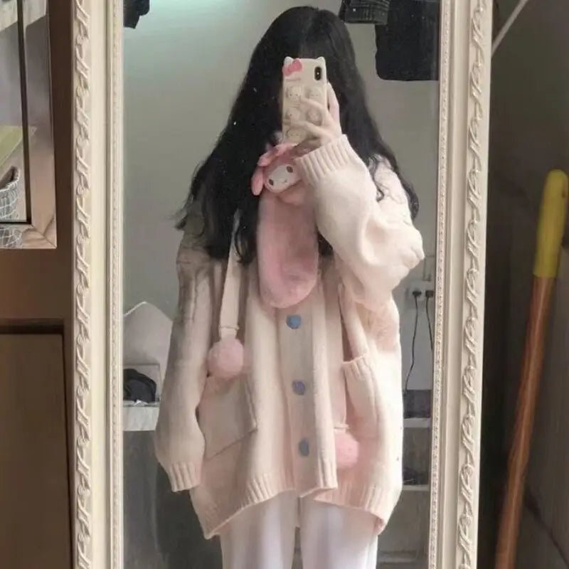 Cozy Kawaii Cardigan for Stylish Comfort in Cold Weather - Cosparty